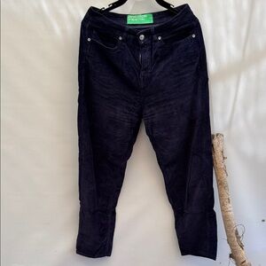 United Colors Of Benetton Dark Blue Corduroy Trousers